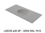 Plan vasque lavabo circulaire ⦰ 30 cm sur mesure Largeur 50 à 201 x P 40 à 51 cm Finition lisse 10 couleurs au choix, Anti bactérien Résine Akrytan® dans la masse Livraison Offerte.
